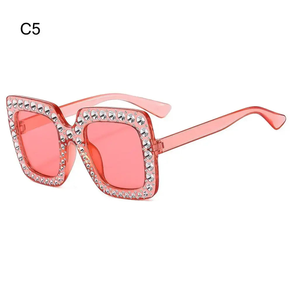 Luxury Children Fashion Sunglasses For Boys Girls Kids Sparkling Rhinestone Stylish Goggles Square Sun Glasses Decorative UV400 - Suncollections