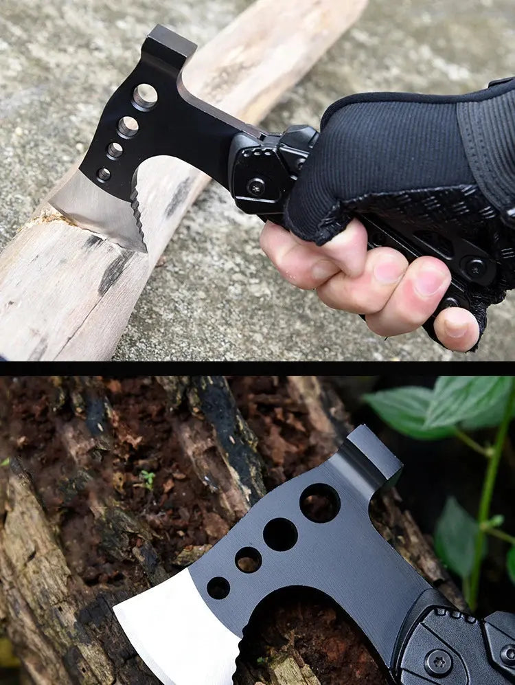 LETGOS Multitool camping axe 16-in-1 portable Gear survival tool - Suncollections