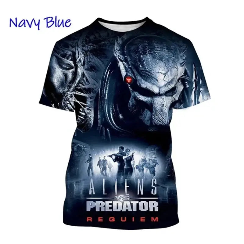 Predator Graphic T Shirt For Men Fashion Streetwear Hip Hop 3d Printed Horror Movie Alien T-shirt Summer Casual Womens Clothing - Suncollections