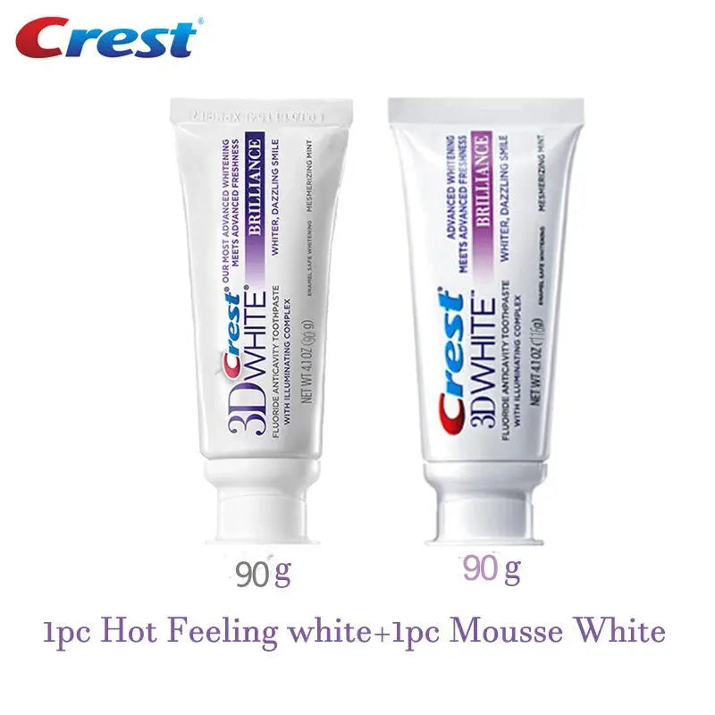 Crest 3D Toothpaste Mousse White Brilliance Advanced Bleaching Toothpaste Activated Charcoal - Suncollections