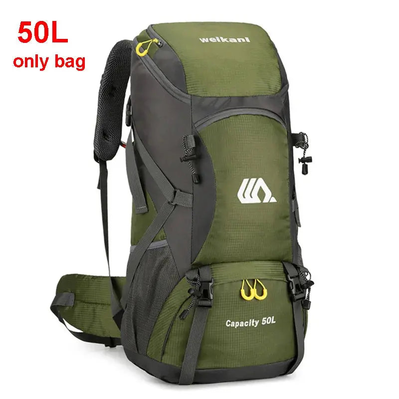 50L Travel Backpack Camping Men Large Hiking Bag Tourist Rucksack Waterproof Outdoor Sports Climbing Mountaineering Bag Luggage - Suncollections