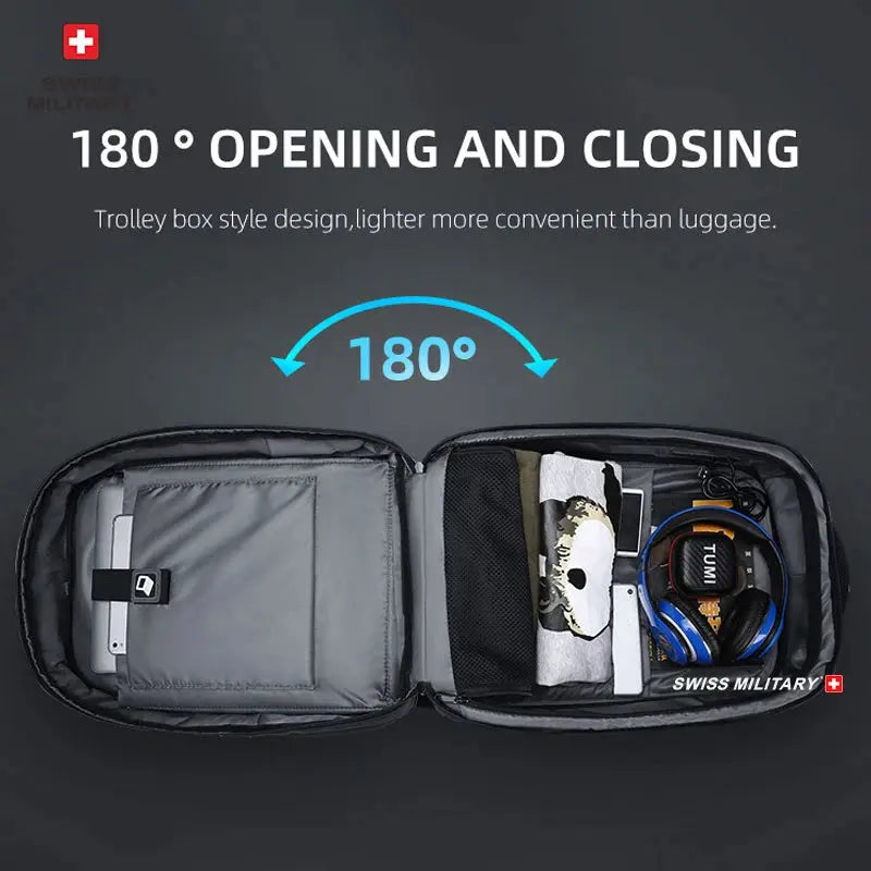 Swiss Military Brand Laptop Backpack Anti-theft Waterproof Casual Backpack USB Charging Men Business Travel Bag Backpack Mochila - Suncollections