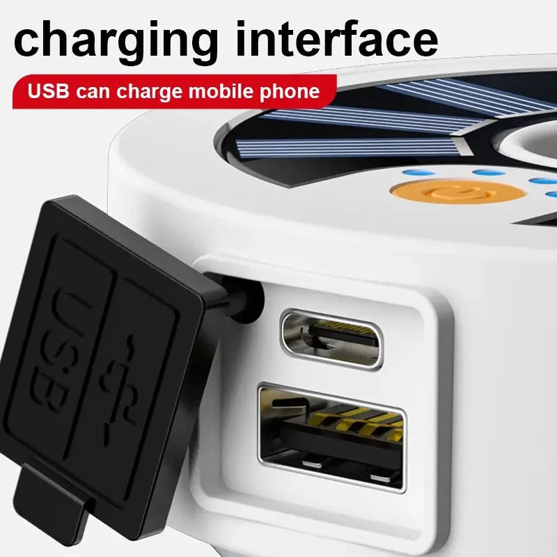 Camping Light LED Lantern Outdoor Waterproof Emergency Portable USB Rechargeable Multifunctional Tent Lamp Flashlight - Suncollections