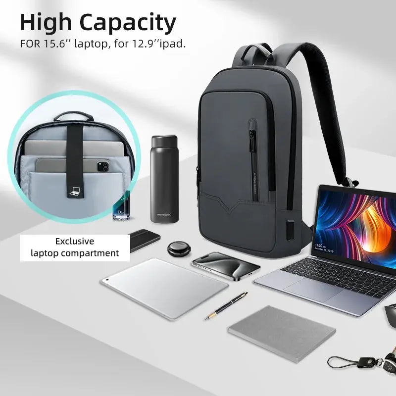 Heroic Knight Laptop Work Backpack Slim Men Waterproof Multifunctional 15.6"17" Business Trip Backpack Fashion Male School Bag - Suncollections