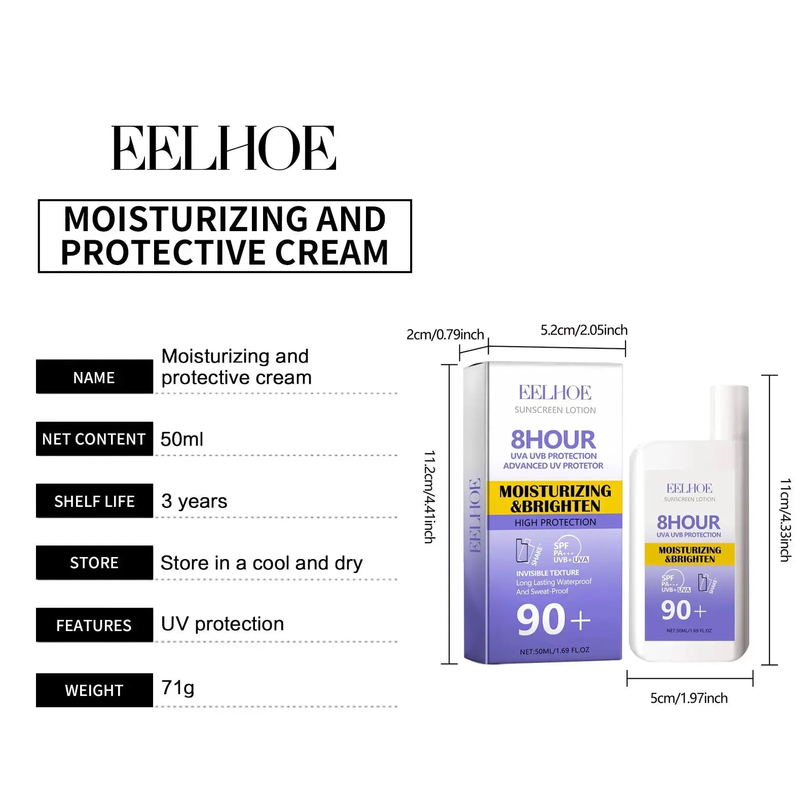 Sunscreen Cream Spf 90+ UV Protective Sunburn Repair Cream Sun Block Isolation Cream Moisturizing Oil-Control Skin Care Products - Suncollections