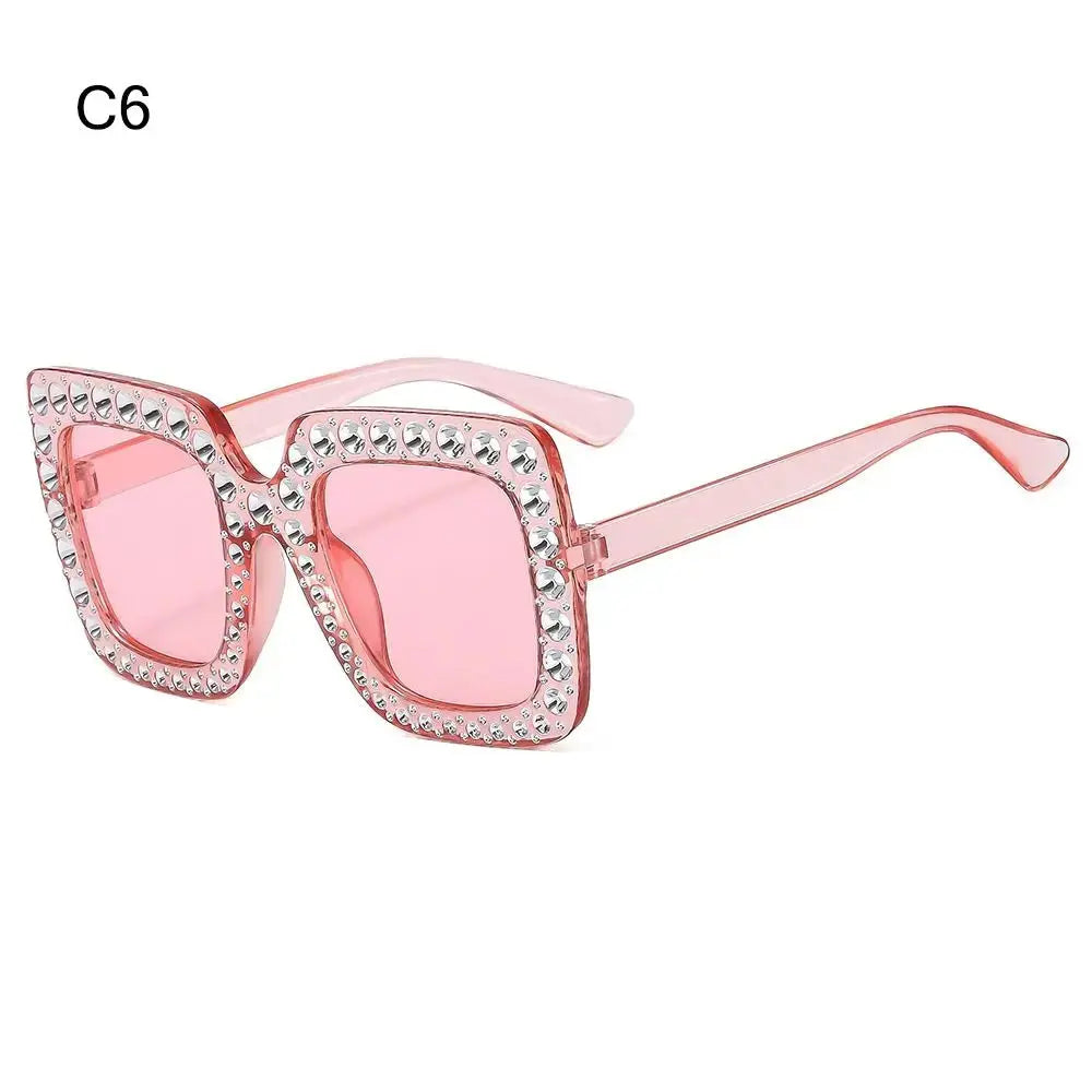 Luxury Children Fashion Sunglasses For Boys Girls Kids Sparkling Rhinestone Stylish Goggles Square Sun Glasses Decorative UV400 - Suncollections
