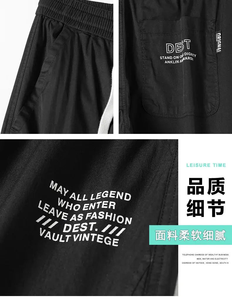 Spring Summer New Style Elastic Waist Casual Pants for Men Suncollections