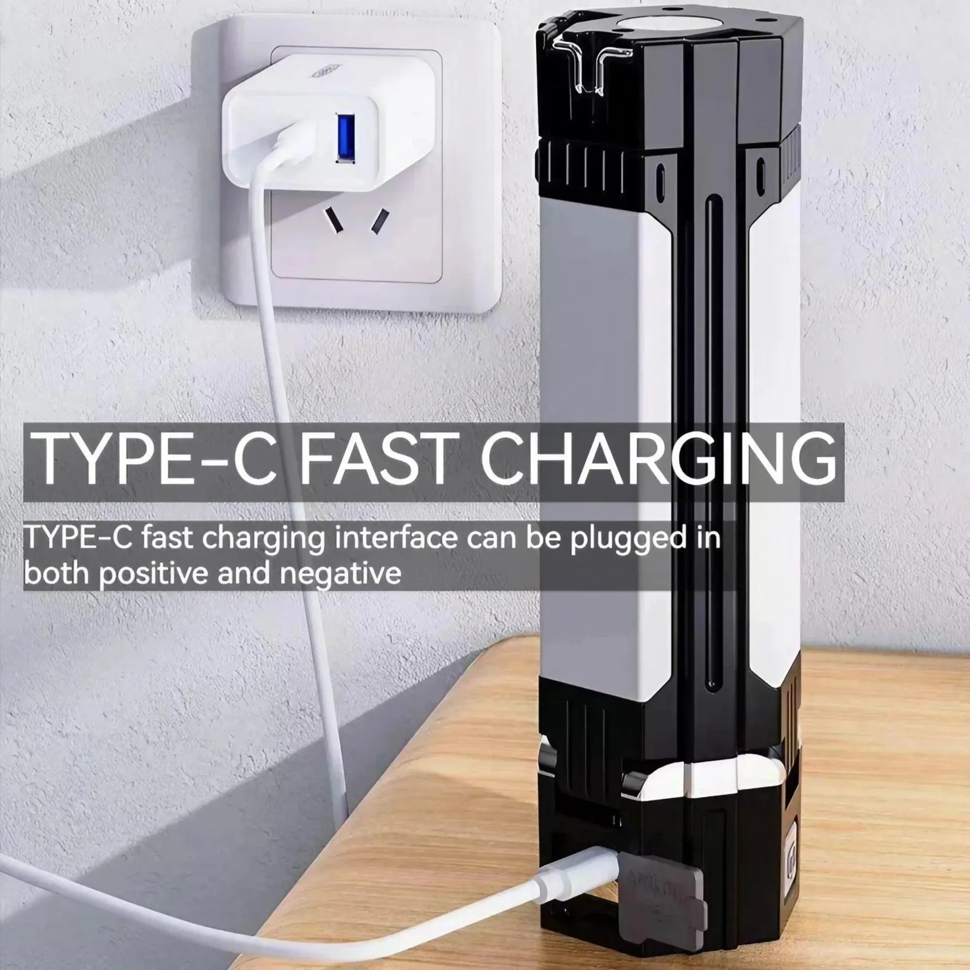 Rechargeable Outdoor Camping Light Tent Lamp Portable Foldable Flashlight Emergency Power Bank Work Floodlight - Suncollections