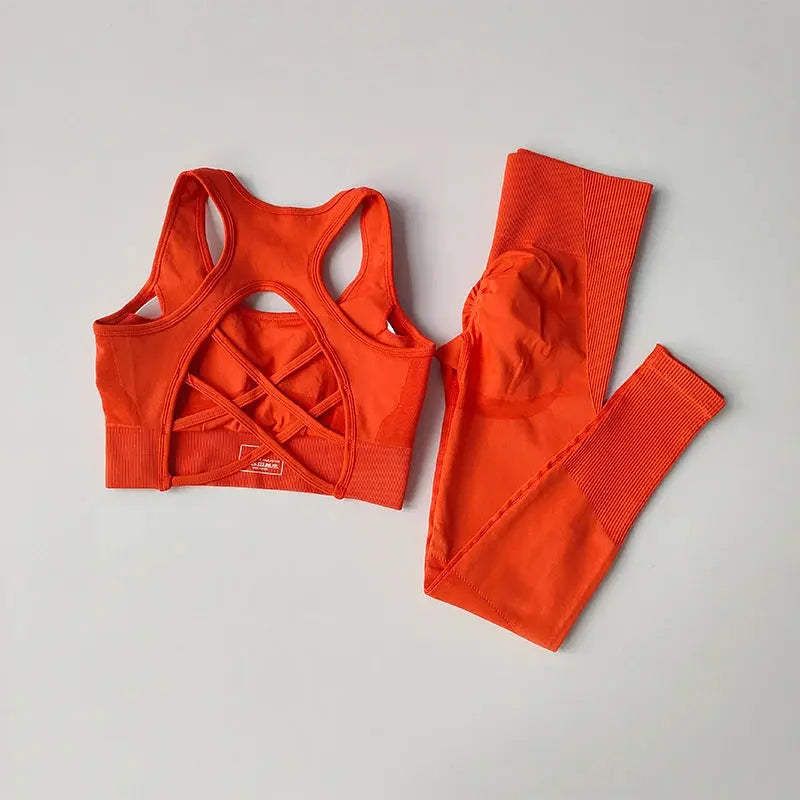2PCS Sports Bra Women's Set Professional Fitness Tank Top Bra - Suncollections