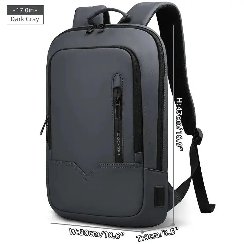 Heroic Knight Laptop Work Backpack Slim Men Waterproof Multifunctional 15.6"17" Business Trip Backpack Fashion Male School Bag - Suncollections