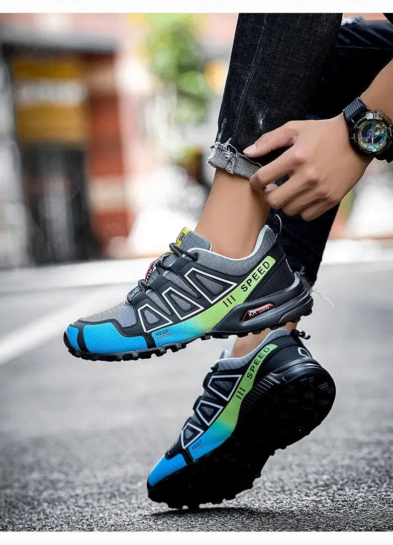 Men‘s Waterproof Hiking Shoes Outdoor Trainers Lace-up Climbing Shoes Women Trekking Sneakers Anti-slip Hunting Tactical Sneaker Suncollections