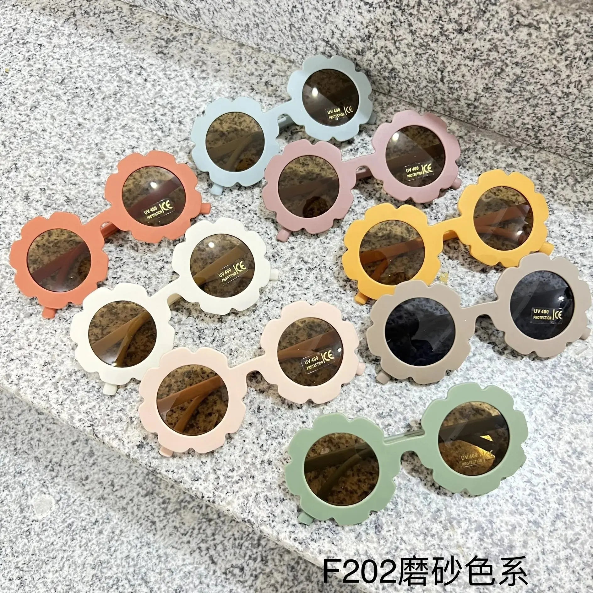 2023 new cute children's frosted glasses  color series baby sunglasses - Suncollections