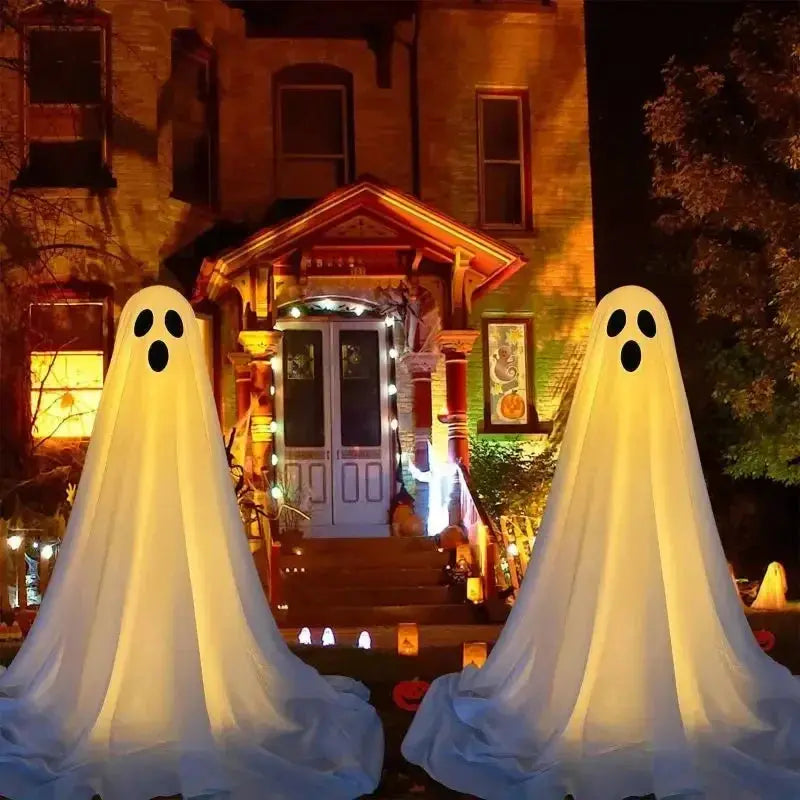 Ghost Spooky Halloween Decor Battery Light Home Ghost Front Porch Yard Courtyard Standing Halloween Horror Decoration Suncollections