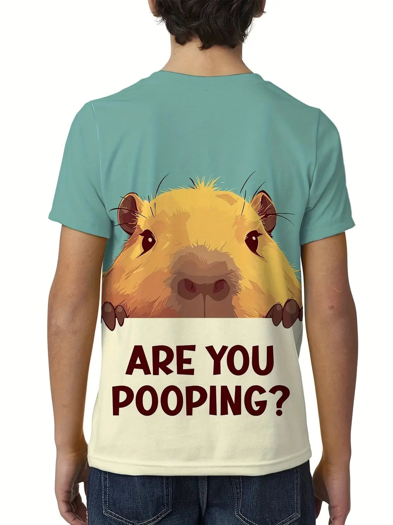 Cute Capybara Graphic Children's Clothing Boys Tshirt Summer Short Sleeve Casual Daily Kids Girls Clothes T-Shirt O-Neck Tops - Suncollections