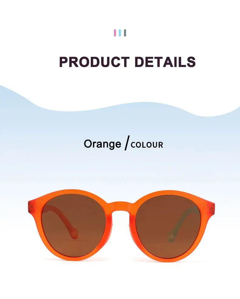 New Fashion Round Children Polarized Sunglasses Kids Sunglasses Boy Girl Stylish Baby Student Eyeglasses Party Eyewear UV400 - Suncollections