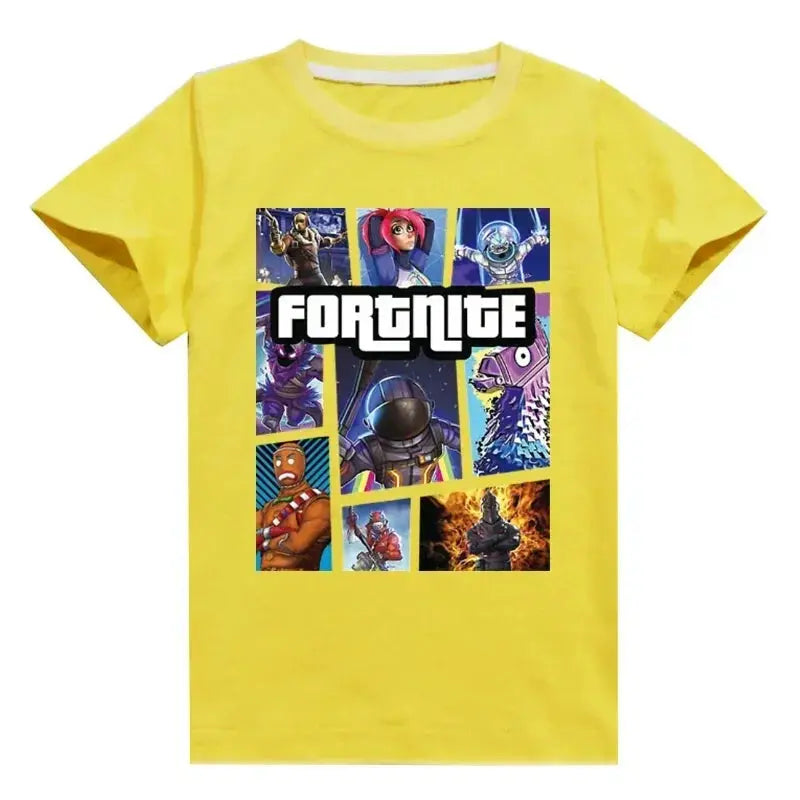 Fortnite T-Shirt Summer Cartoon Children Short Sleeve T-Shirt for Boys Girls Kids TShirt Clothing Print Clothes - Suncollections