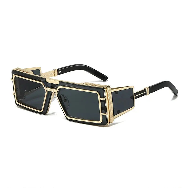 Square Punk Sunglasses Women Men Vintage Luxury Steampunk Sun Glasses Women Fashion Trendy Brand Design Driving Shades UV400 - Suncollections