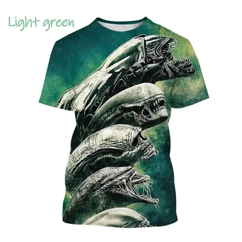 Predator Graphic T Shirt For Men Fashion Streetwear Hip Hop 3d Printed Horror Movie Alien T-shirt Summer Casual Womens Clothing - Suncollections
