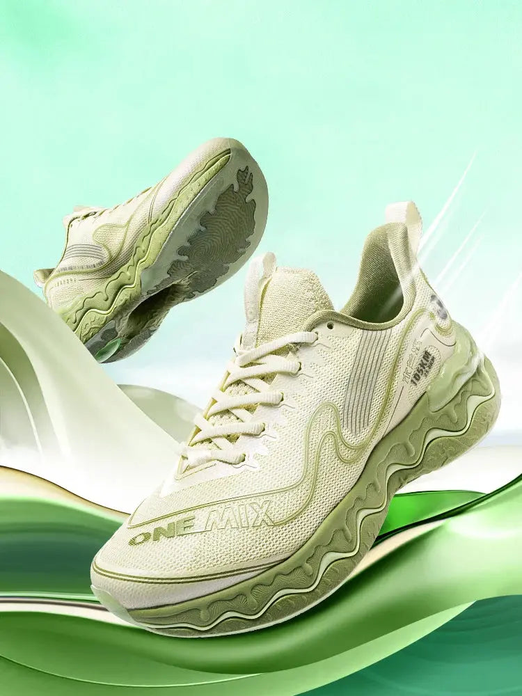 ONEMIX New Running Shoes for Men Road Marathon Outdoor Training Shoes Elastic Training Shoes Cushioning Casual Tennis Sneakers Suncollections