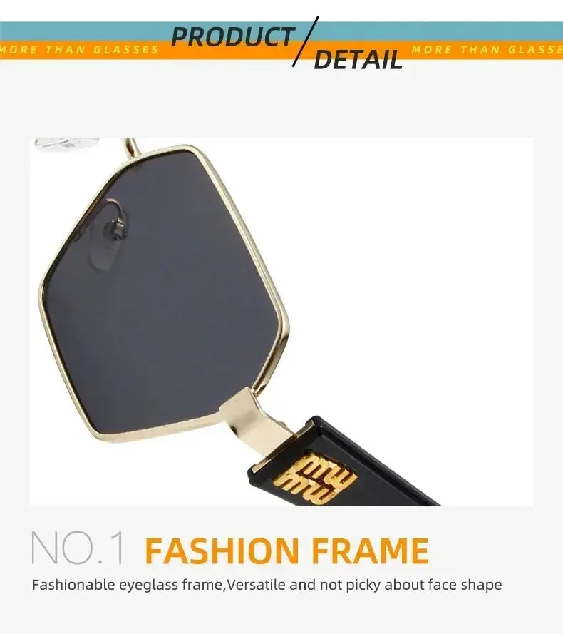 2025 High Quality Rectangle Sunglasses Women Metal Frame Glasses Fashion Brand Designer Vintage Eyewear UV Gafas De Sol Mujer - Suncollections