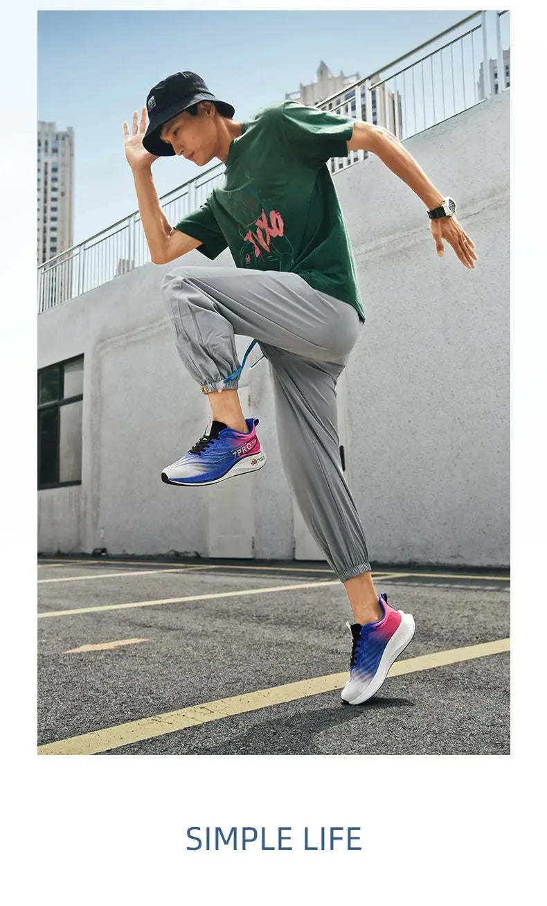 NEW Marathon Carbon plate Men Sports Running Shoes Breathable Lightweight Women's Comfortable Athletic Nonskid Sneakers Suncollections