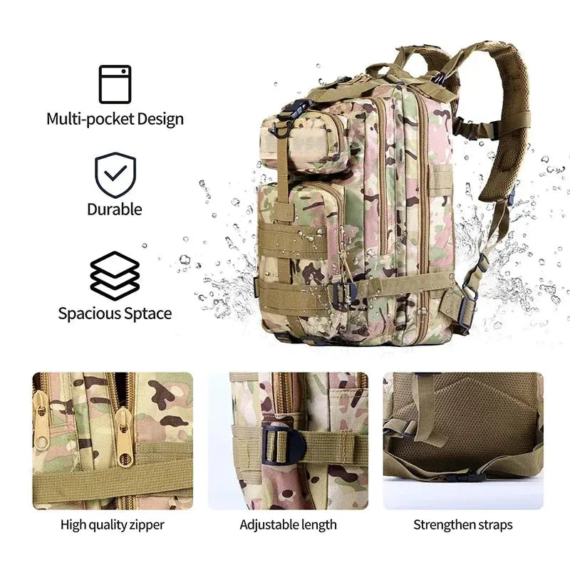 Backpack Outdoor Travel Fishing Camouflage Bag - Suncollections
