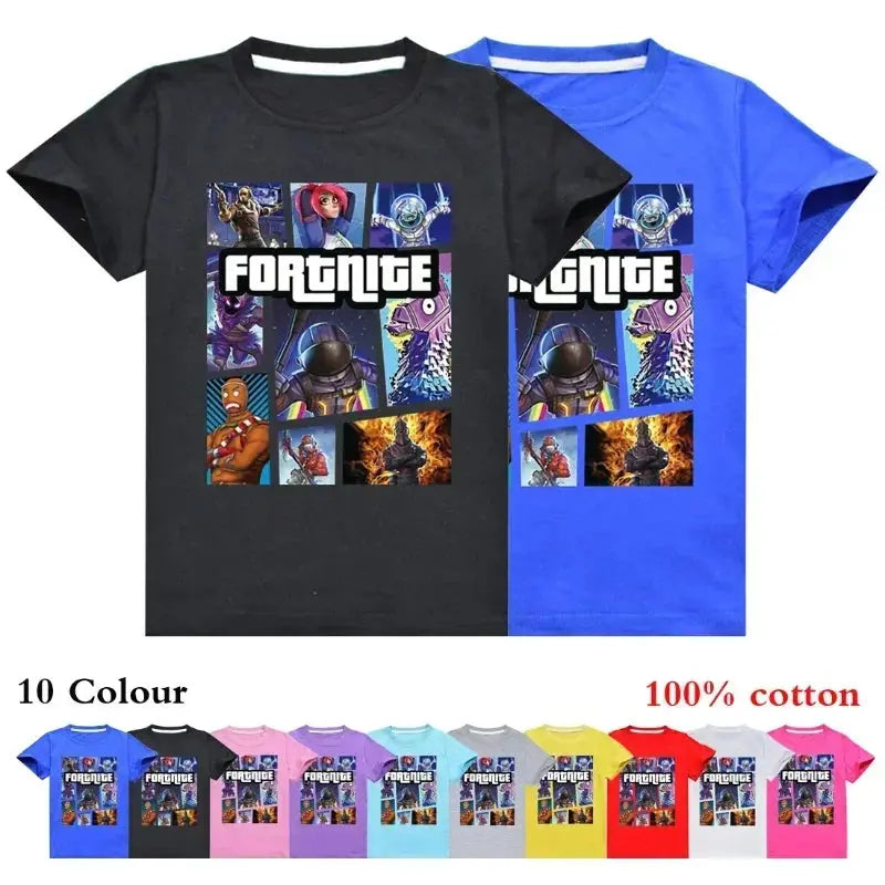 Fortnite T-Shirt Summer Cartoon Children Short Sleeve T-Shirt for Boys Girls Kids TShirt Clothing Print Clothes - Suncollections
