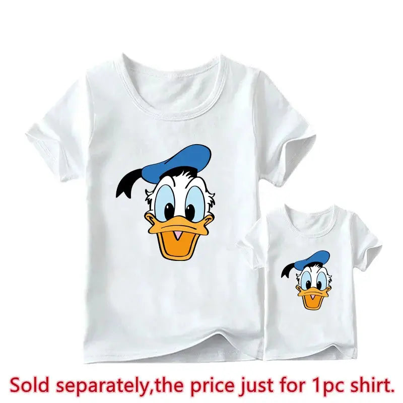 New Mother Kids Tshirts Funny Minnie Mouse Family Matching Outfits Summer White Short Sleeve Mother Daughter Matching Clothes - Suncollections