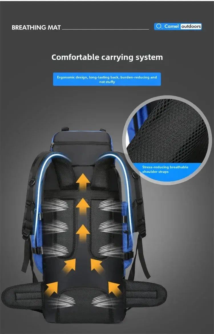 90L Waterproof Hiking Camping Backpack Trekking Bag Rucksack Large Capacity Travel Outdoor Sports Bags Camping Equipments - Suncollections