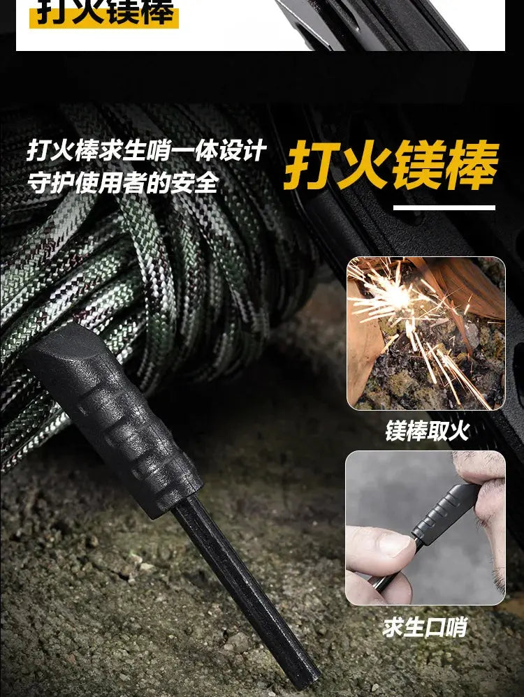 LETGOS Multitool camping axe 16-in-1 portable Gear survival tool - Suncollections