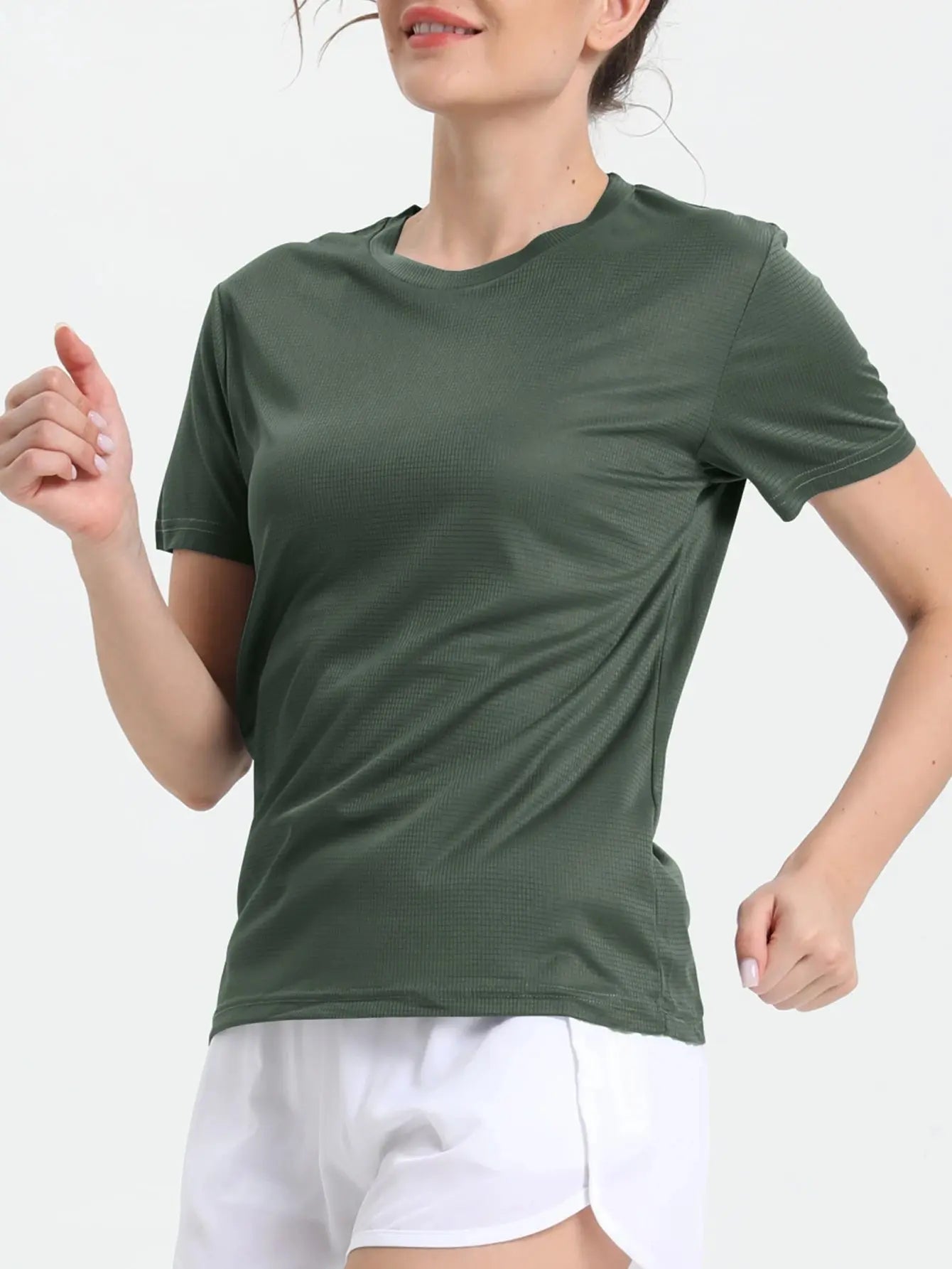 Women's Solid Color Ultralight Quick Dry Sport T-Shirt,Breathable Lightweight  ,Running Gym Compression Shirt - Suncollections