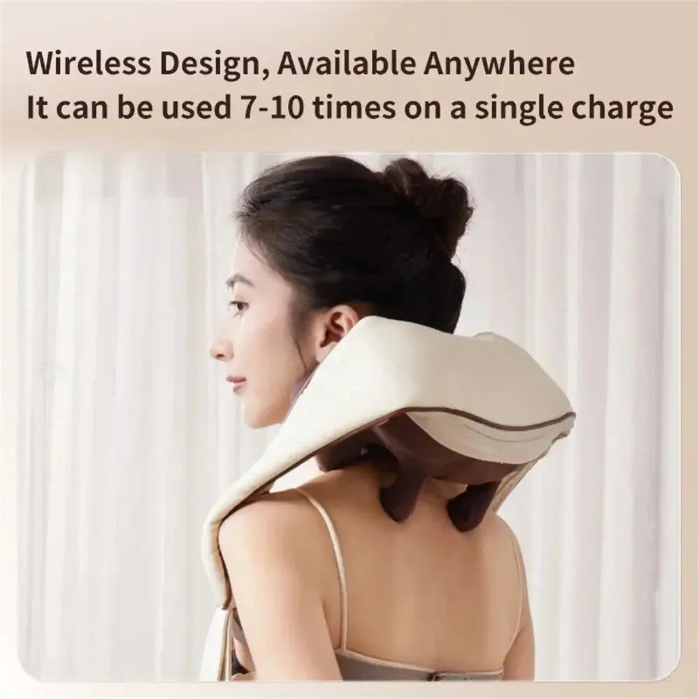 Wireless Electric Shiatsu Neck and Back Massager - Suncollections