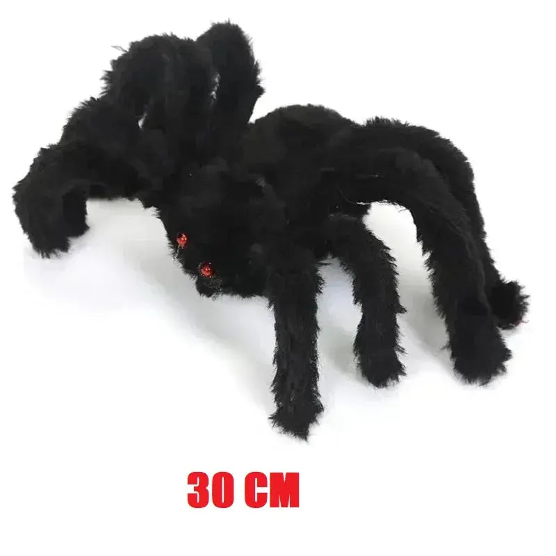 Halloween Big Plush Spider Horror Halloween Decoration Party Prop Outdoor Giant Spider Decor 30-200cm Chamber Prank Black Spider Suncollections