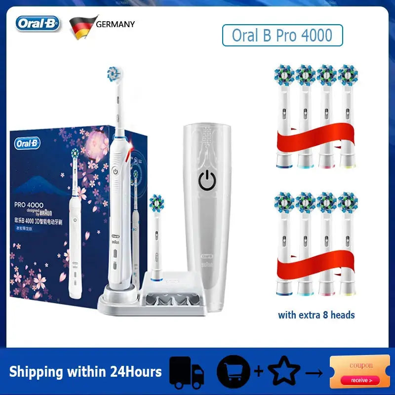 Oral B Electric Toothbrush Pro 4000 3D - Suncollections