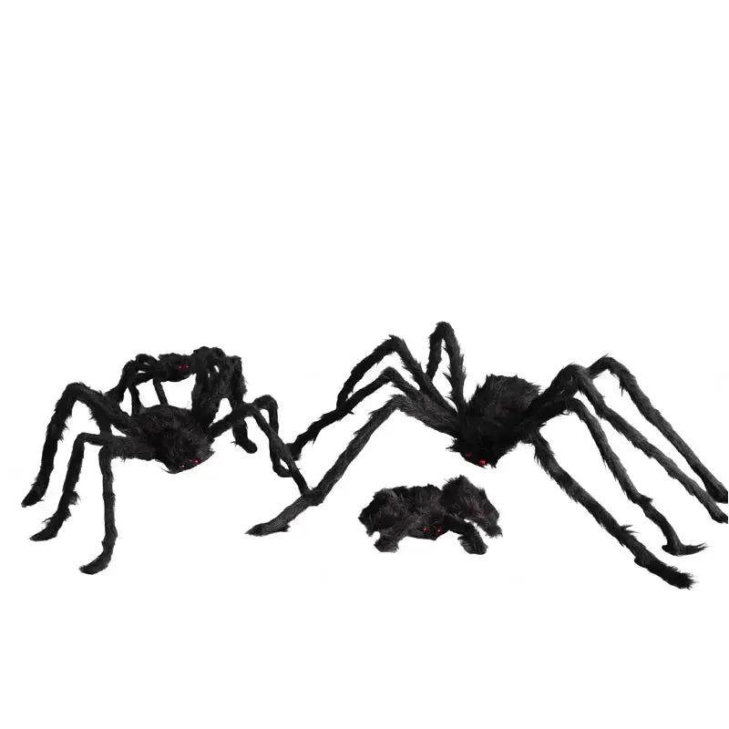 Halloween Big Plush Spider Horror Halloween Decoration Party Prop Outdoor Giant Spider Decor 30-200cm Chamber Prank Black Spider Suncollections