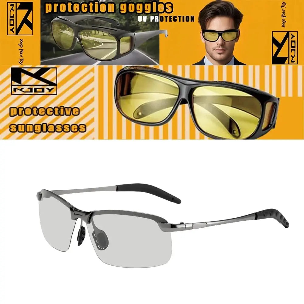 Photochromic Sunglasses Men Polarized Driving Chameleon Glasses Male Change Color Sun Glasses Day Night Vision Driver Eyewear - Suncollections