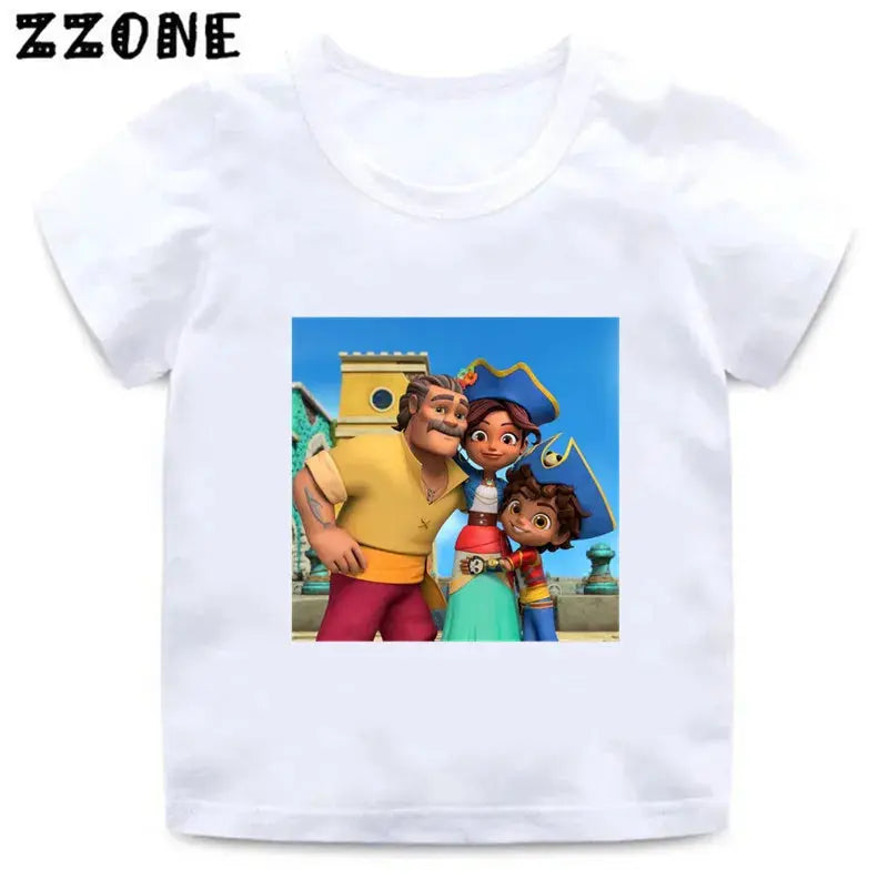 Hot Sale Santiago of The Seas Print Cartoon Kids T-Shirts Funny Girls Clothes Baby Boys T shirt Summer Children Tops,ooo5877 - Suncollections