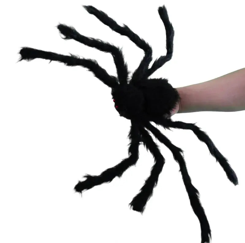 Halloween Big Plush Spider Horror Halloween Decoration Party Prop Outdoor Giant Spider Decor 30-200cm Chamber Prank Black Spider Suncollections