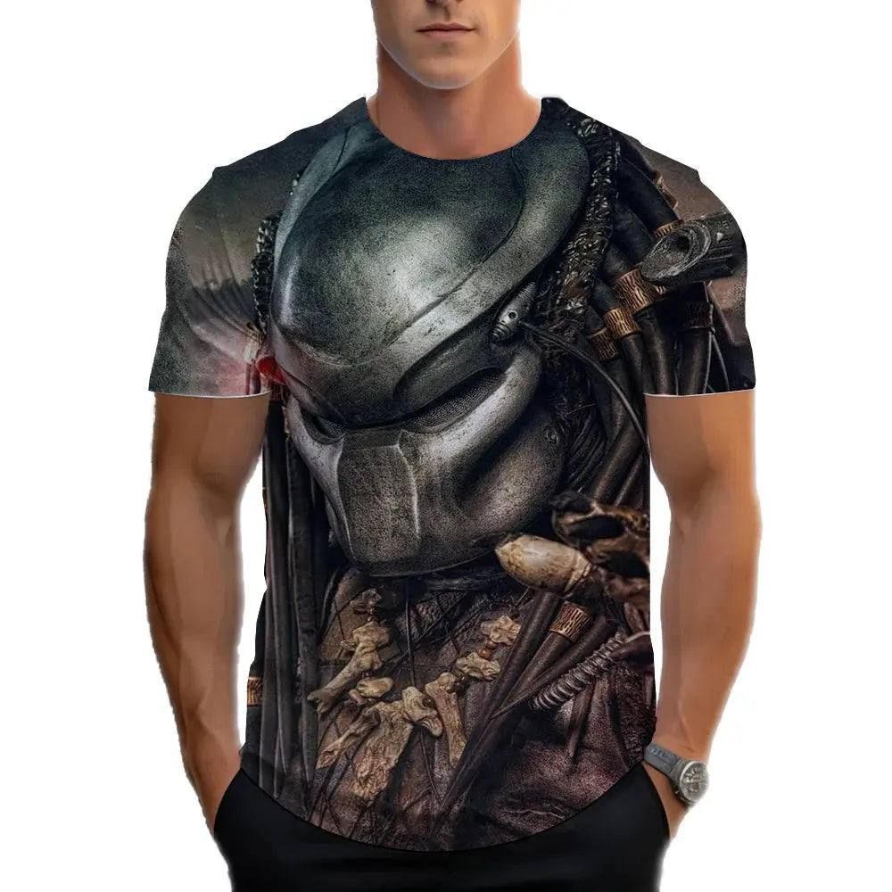 Predator Graphic T Shirt For Men Fashion Streetwear Hip Hop 3d Printed Horror Movie Alien T-shirt Summer Casual Womens Clothing - Suncollections