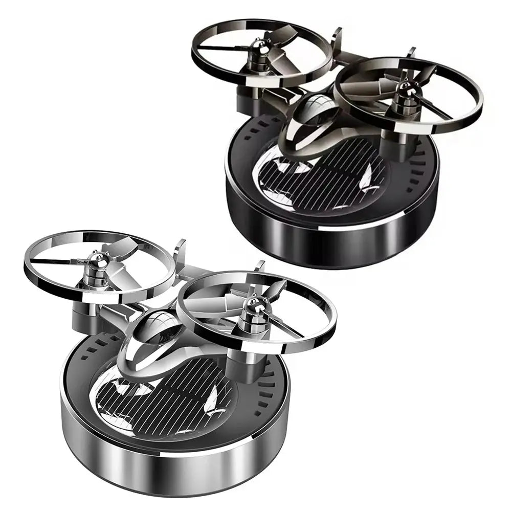 Solar Aircraft Car Decoration Ornaments Solar Powered Rotation Helicopter Car Energy Air Freshener Fragrance Diffuser - Suncollections
