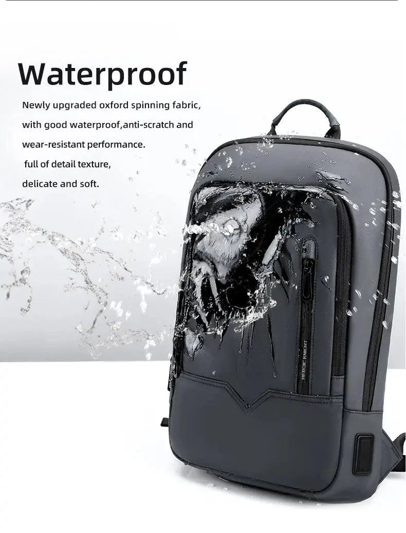 Heroic Knight Laptop Work Backpack Slim Men Waterproof Multifunctional 15.6"17" Business Trip Backpack Fashion Male School Bag - Suncollections