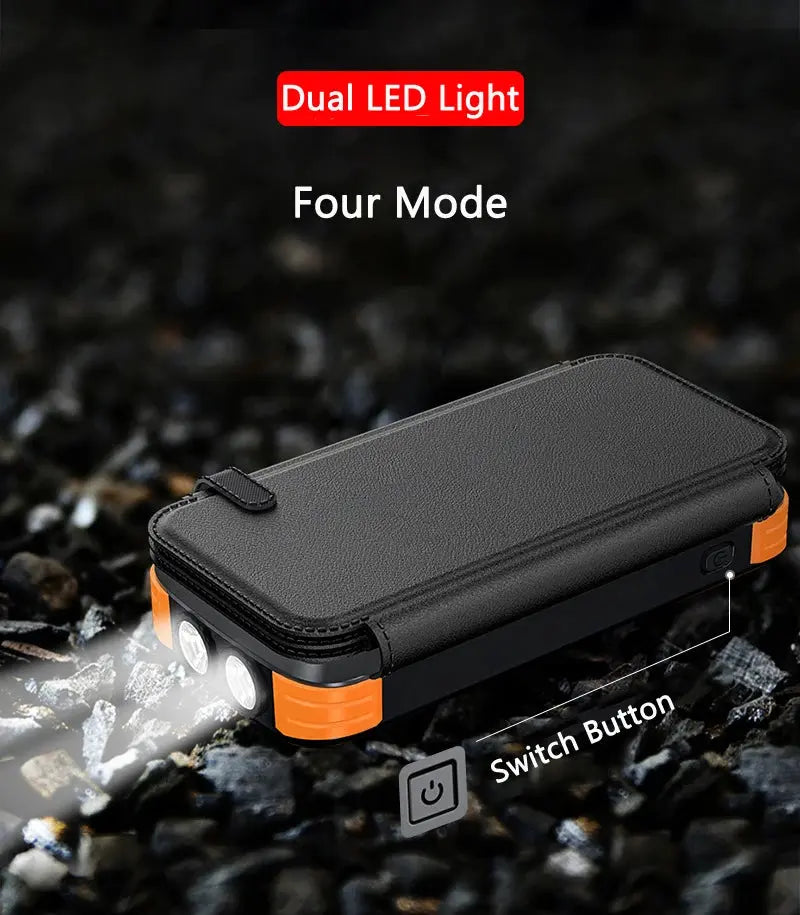 43800mAh Solar Power Bank with 4 Solar Panel Wireless Charger Powerbank for iPhone 15 Samsung S24 PD 20W Fast Charging Powerbank - Suncollections