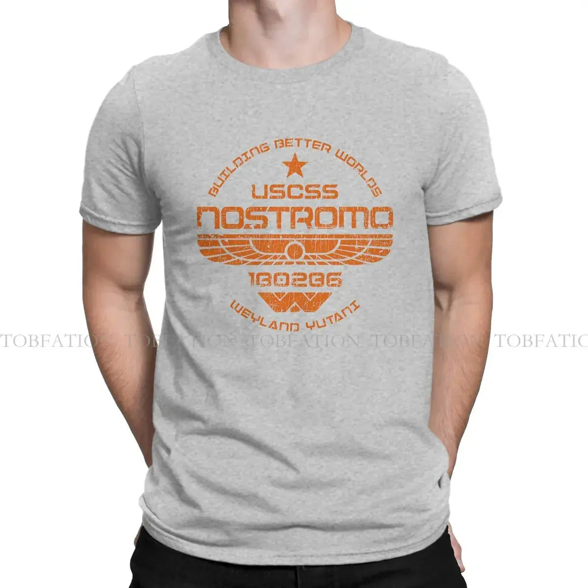 USCSS Nostromo TShirt For Men Alien UFO Clothing Fashion T Shirt 100% Cotton Soft Printed Fluffy - Suncollections