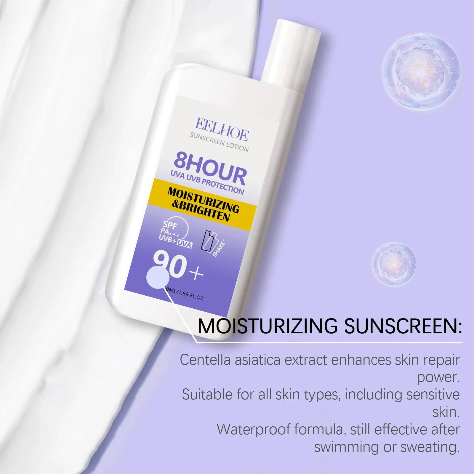 Sunscreen Cream Spf 90+ UV Protective Sunburn Repair Cream Sun Block Isolation Cream Moisturizing Oil-Control Skin Care Products - Suncollections