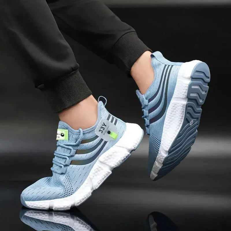Men Casual Sport Shoes Breathable Lightweight Sneakers Outdoor Mesh Black Running Shoes Athletic Jogging Tenis Walking Shoes Suncollections
