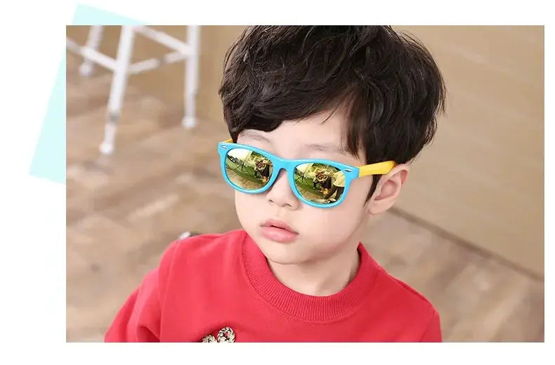 New Polarized Kids Sunglasses TR90 Silicone Boys Girls Sun Glasses Children Baby Outdoors Goggle Shades Eyewear UV400 Age 3-12 - Suncollections