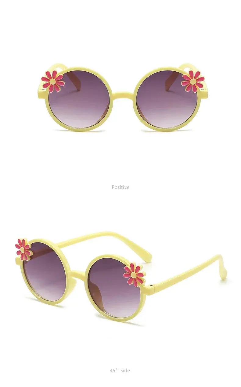New Children's Glasses Floret Anti-ultraviolet Fashion Children's Sunglasses Outdoor Shading Travel Children's Mirror Eyewear - Suncollections