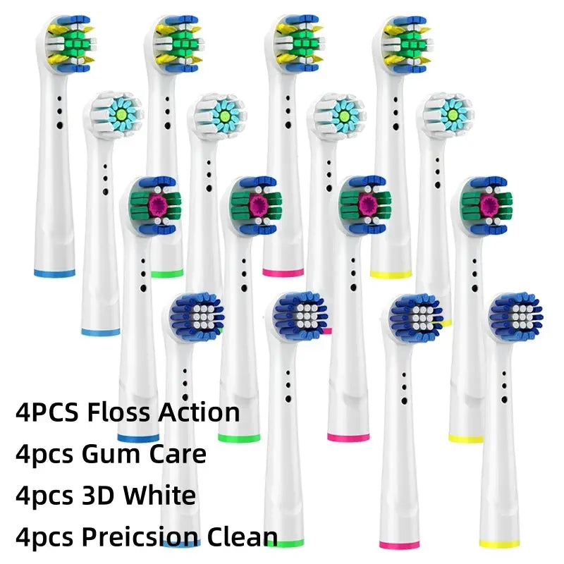 16/20PCS Brush Head nozzles for Oral B Electric Toothbrush Replacement Head Refill Sensitive Floss Cross Action for Oralb - Suncollections