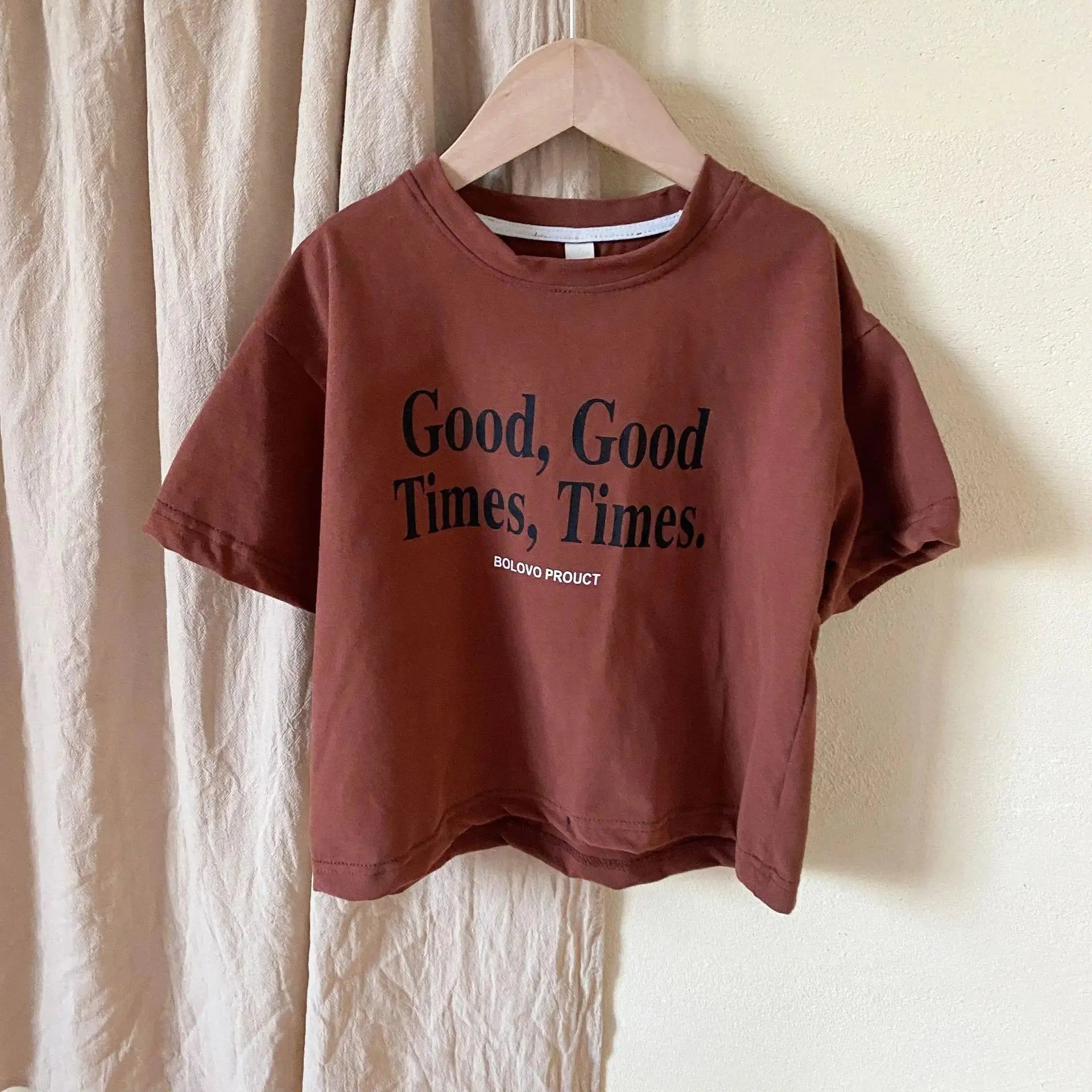 2024 Summer Fashion Loose Girl Children Letter Print T-shirt Boy Baby Cotton Short Sleeve Tees Kid Casual Tops Toddler Clothes - Suncollections