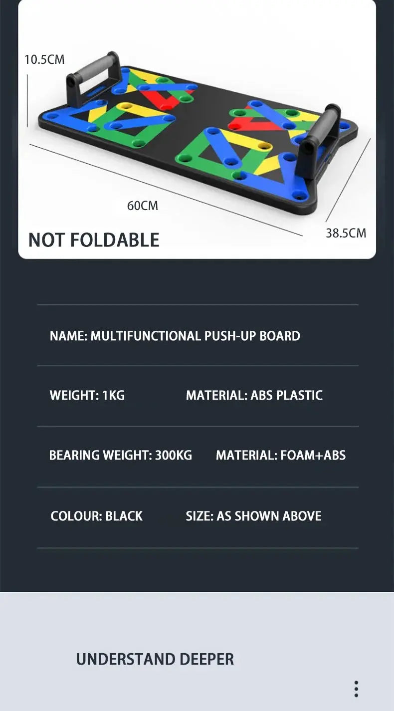 Portable Multifunctional Push-up Board Set With Handles - Suncollections